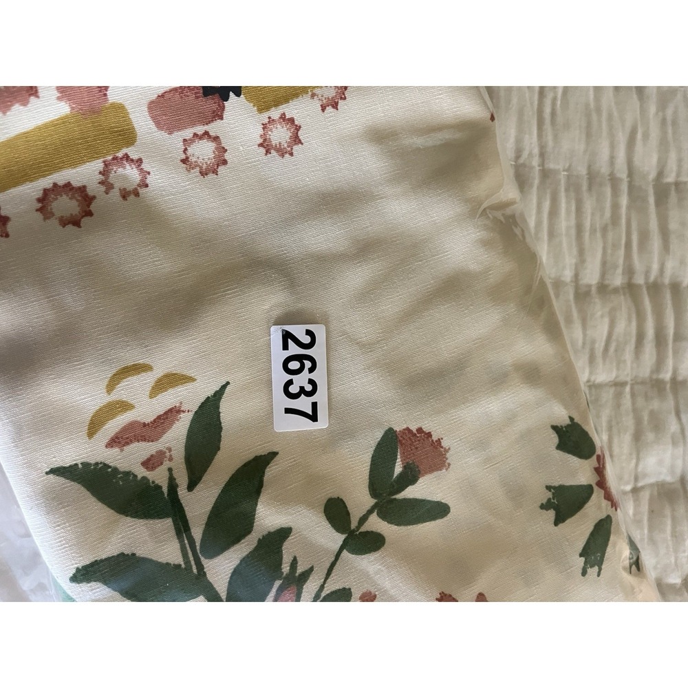 Waverly Fitch House Stencil Fabric Piece 2.3 Yards Vintage Stamped Look Floral - Picture 9 of 9